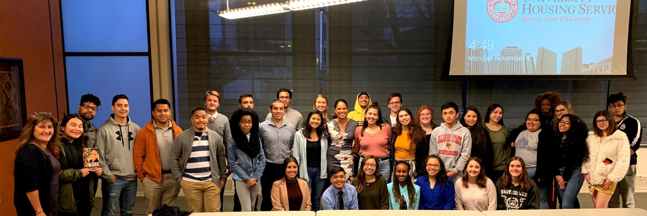 ISU students attending lecture with journalist, Soledad O'Brien